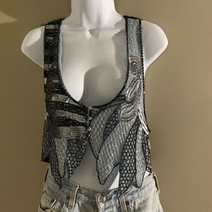 Kimchi Blue sequence embellished vest S-M